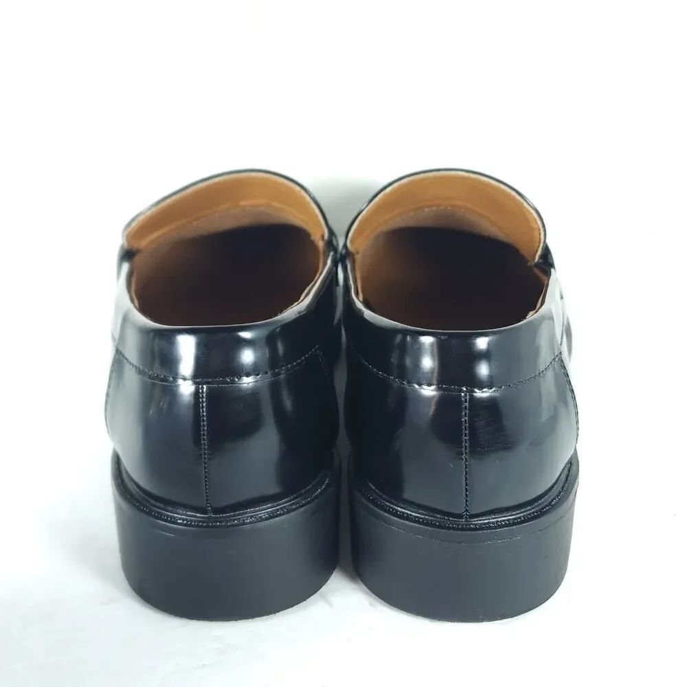 Mia Amore Women's Hali US 8,5 Black Lug Sole Slip On Penny Loafer Shoes - Picture 11 of 15